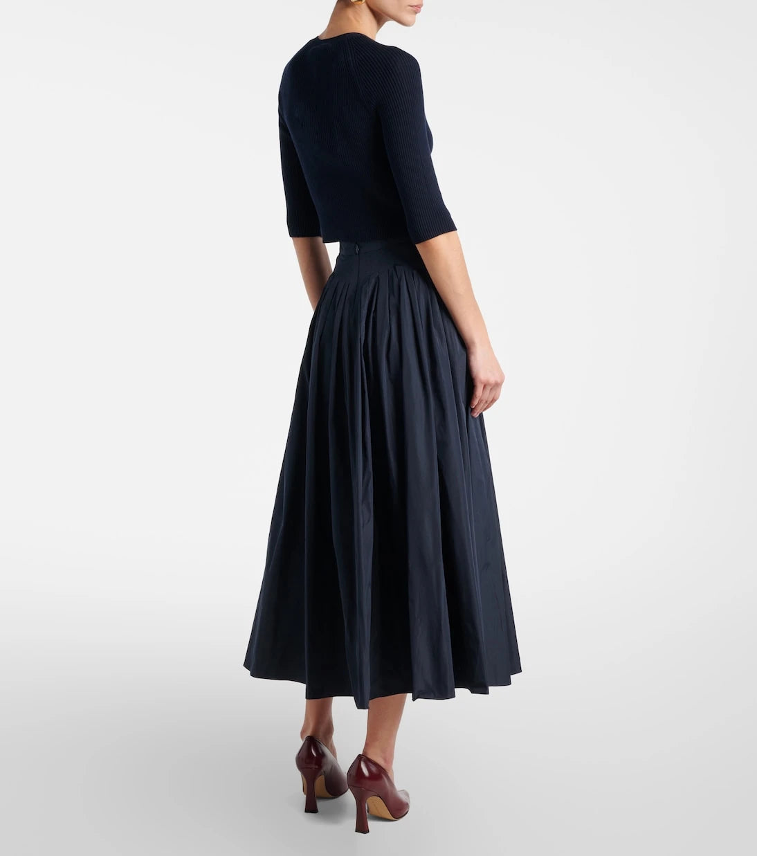 'S Max Mara - Jokey pleated taffeta midi skirt
