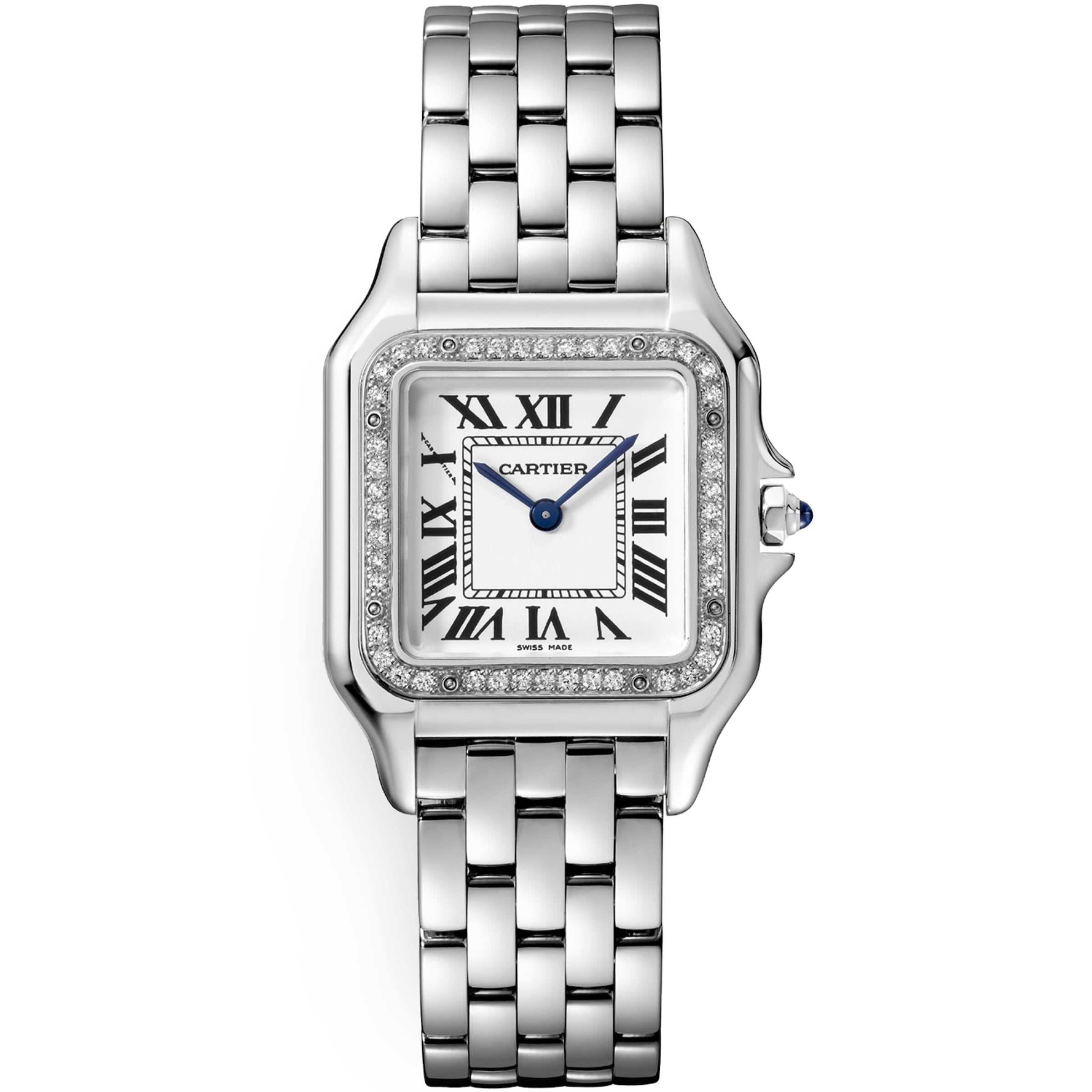 Medium Stainless Steel and Diamond Panthère de Cartier Watch 36.5mm