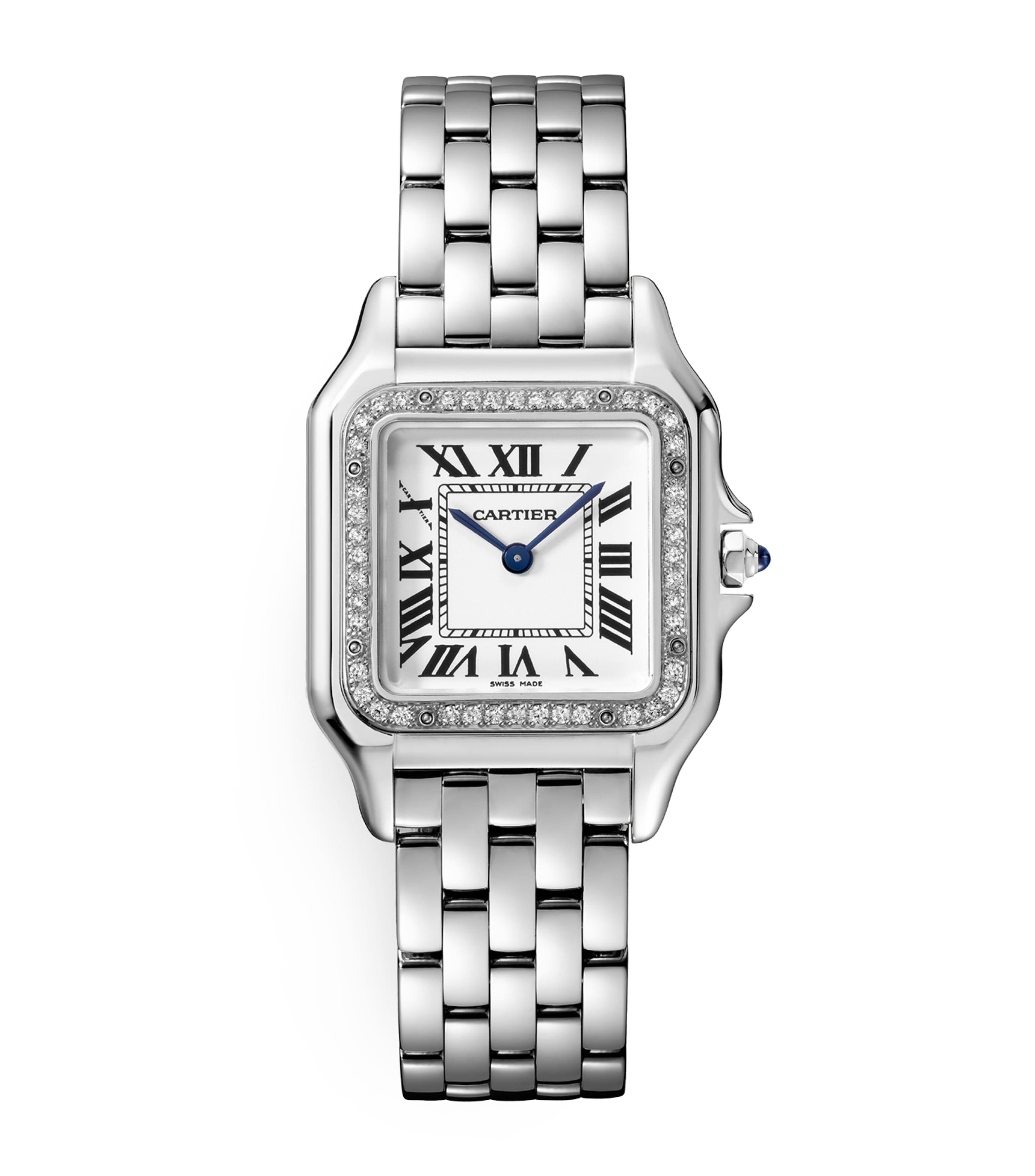 Medium Stainless Steel and Diamond Panthère de Cartier Watch 36.5mm