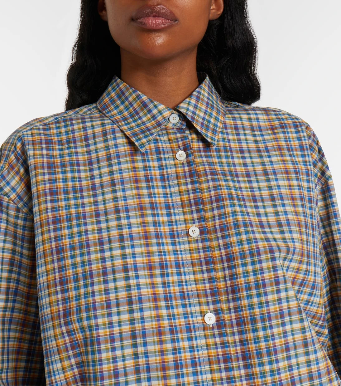Toteme - Plaid cotton poplin shirt