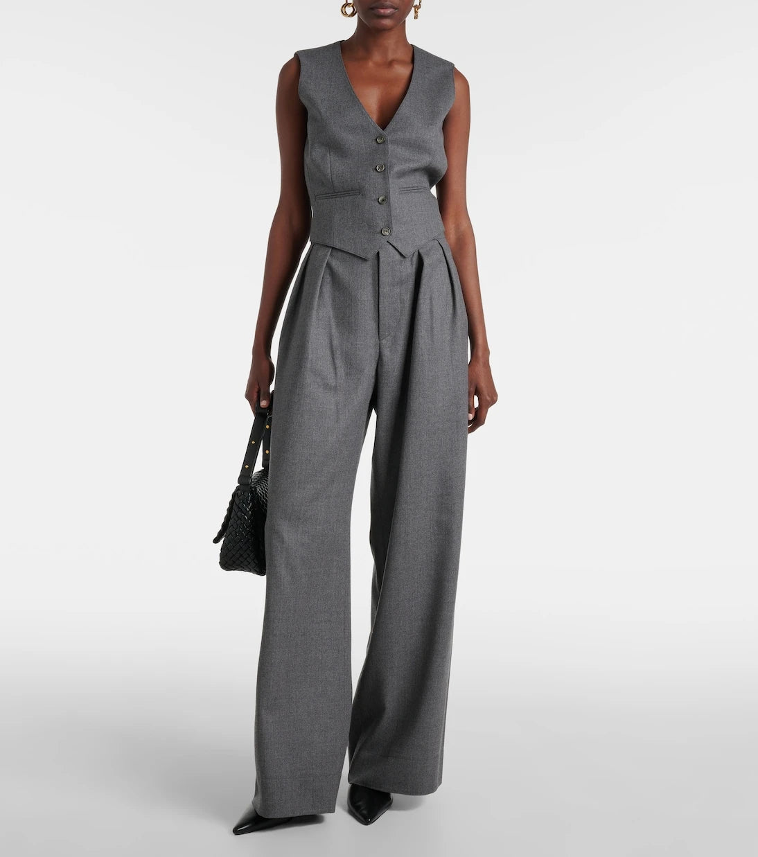 Wardrobe.NYC - Low-rise wool flannel wide-leg pants