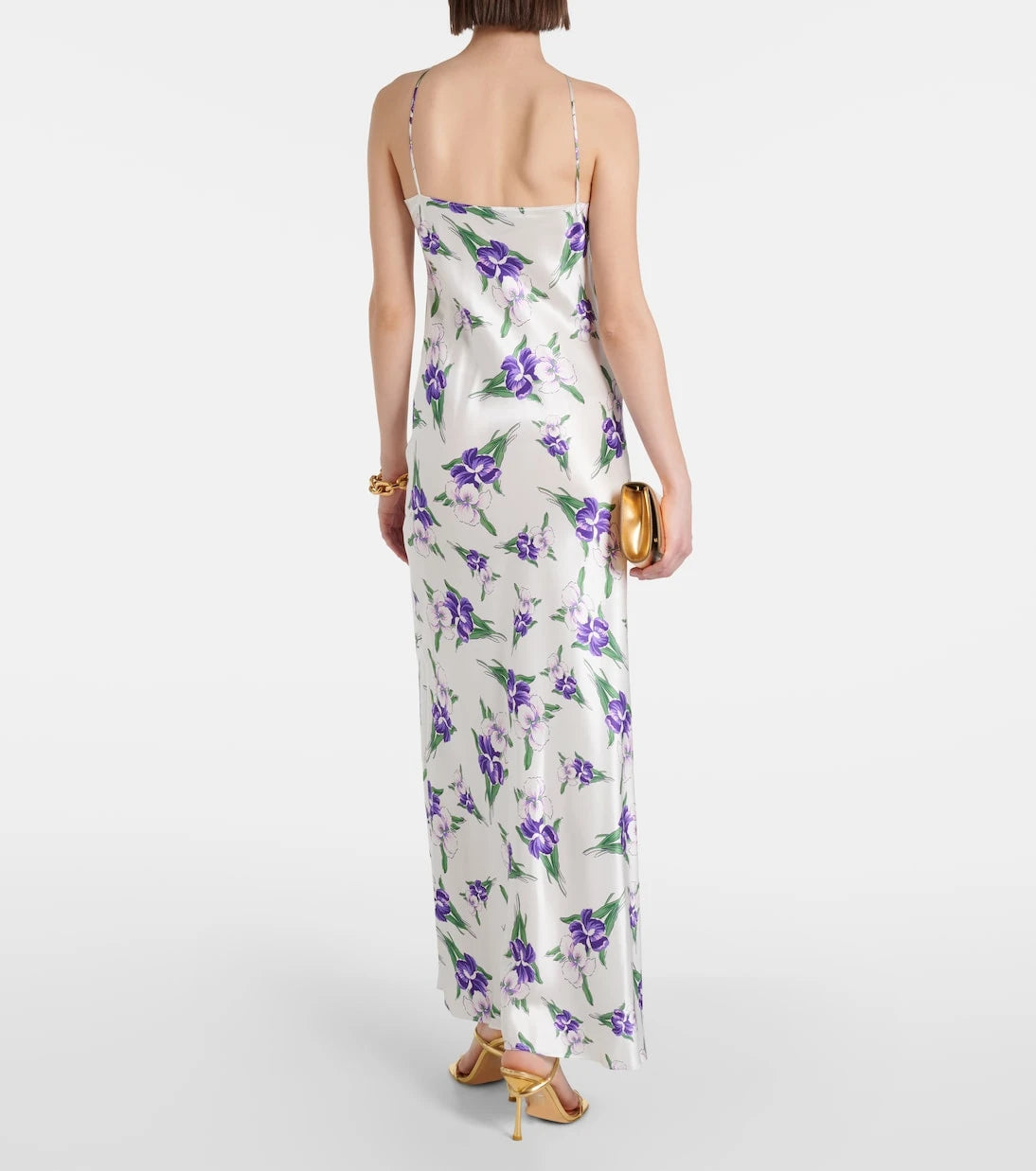 Rodarte - Floral-appliqué silk gown