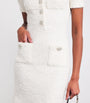 Self-Portrait Ivory Textured-Knit Mini Dress