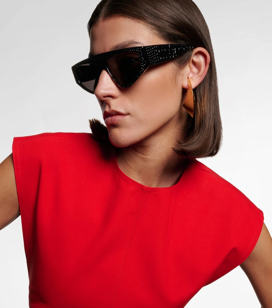 Alaïa - Lettering Logo flat-top sunglasses
