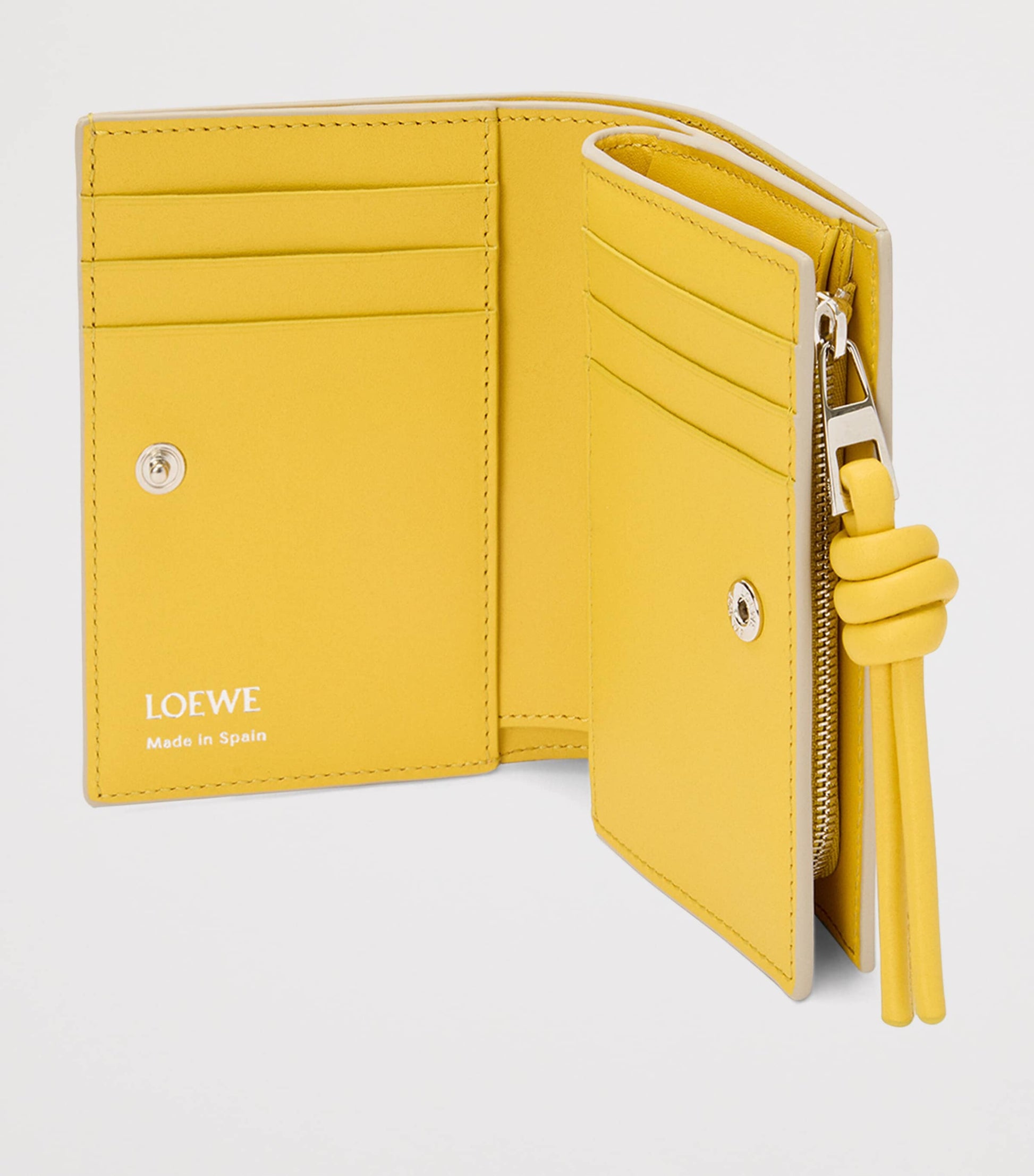 Grey Leather Knot Wallet