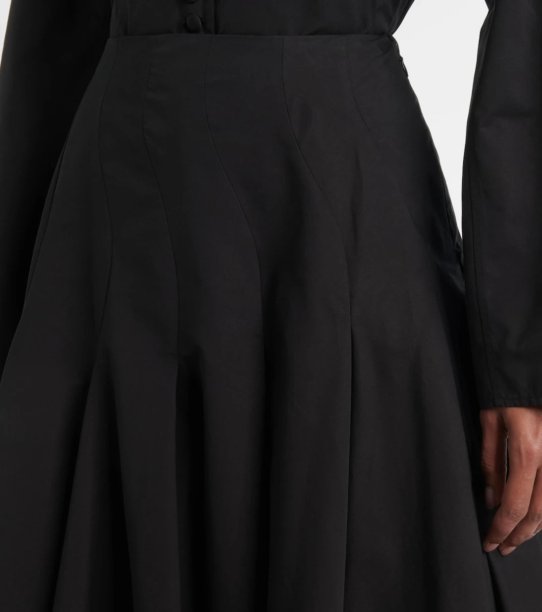 Fforme - Rio asymmetric cotton midi skirt