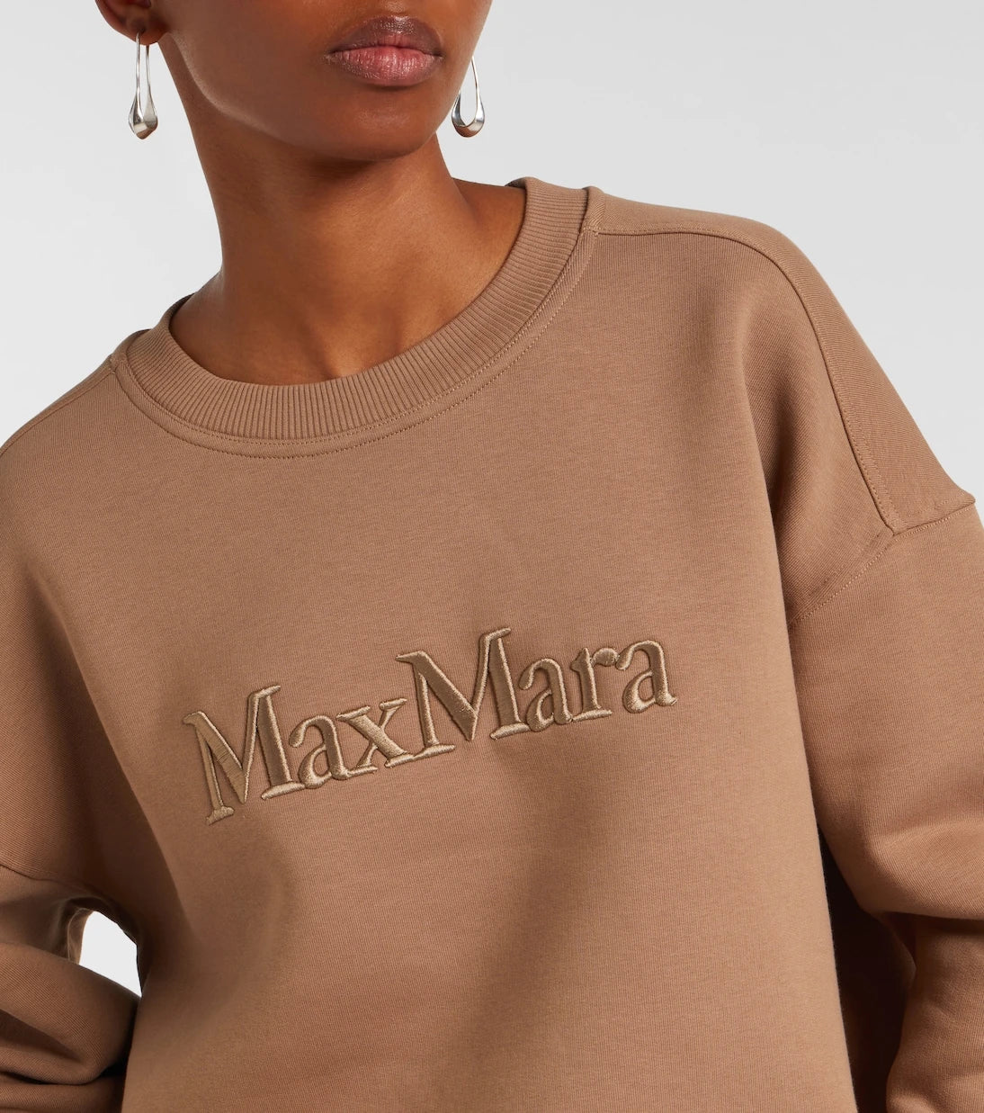 'S Max Mara - سويت شيرت مونزا من مزيج القطن والجرسي