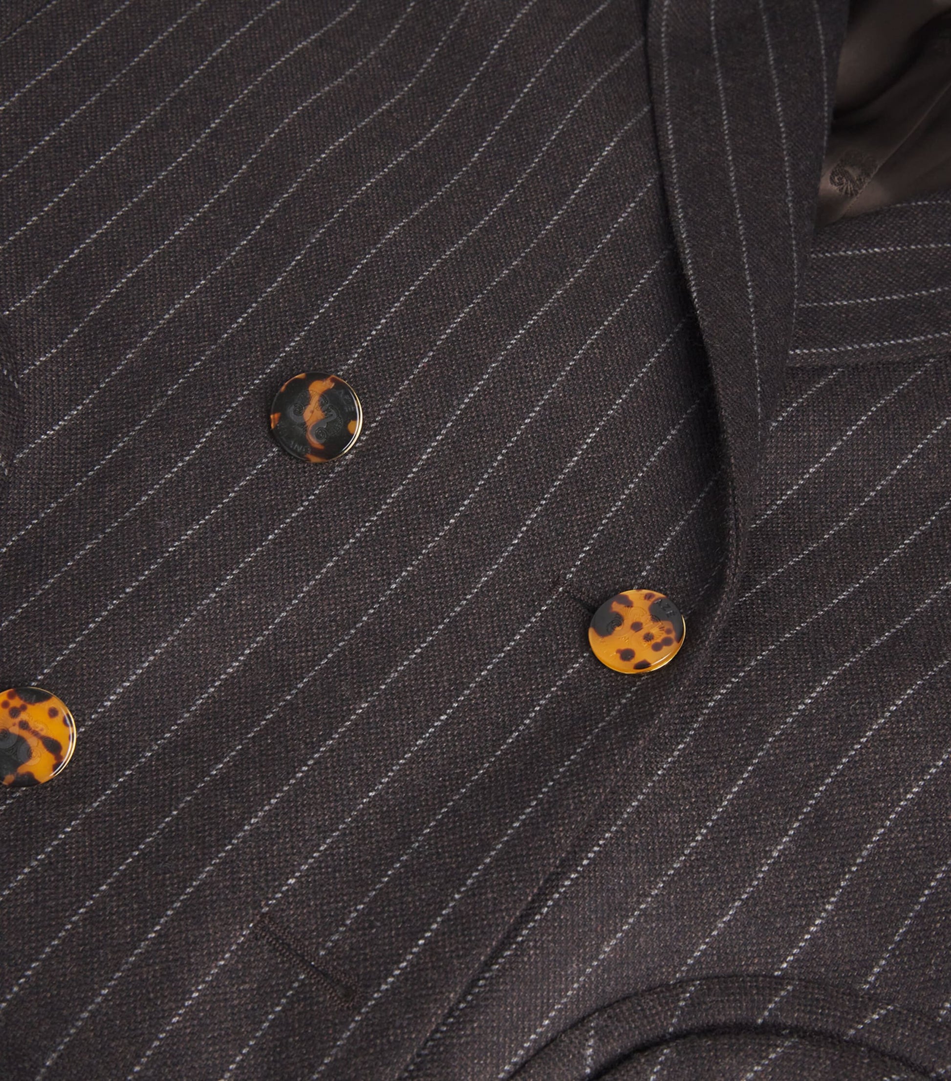 Blazé Milano Brown Wool-Cashmere Everynight Double-Breasted Blazer