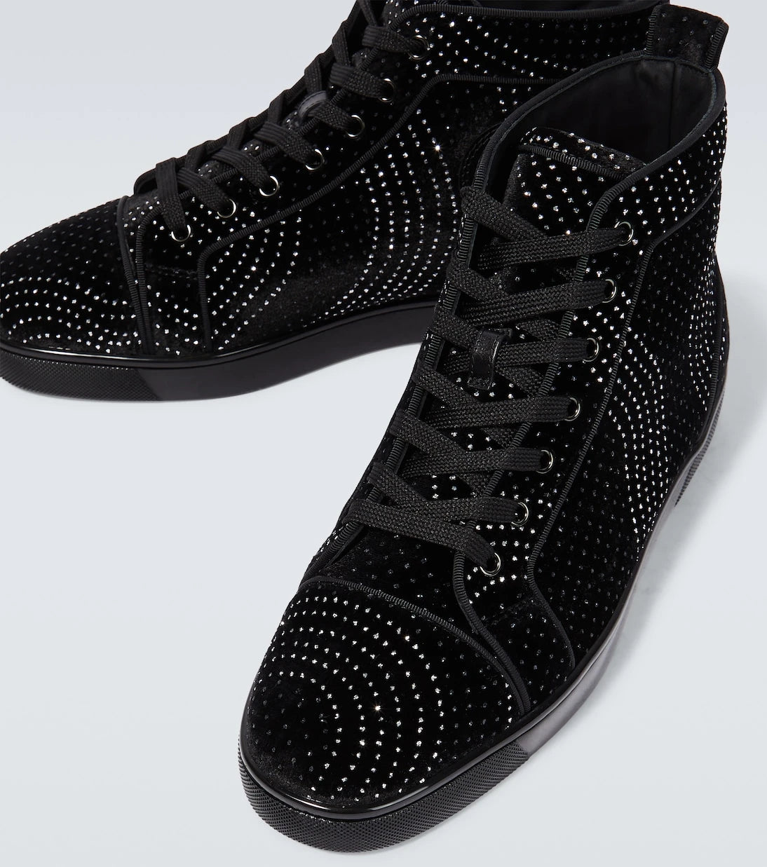 Christian Louboutin - Louis suede embellished sneakers