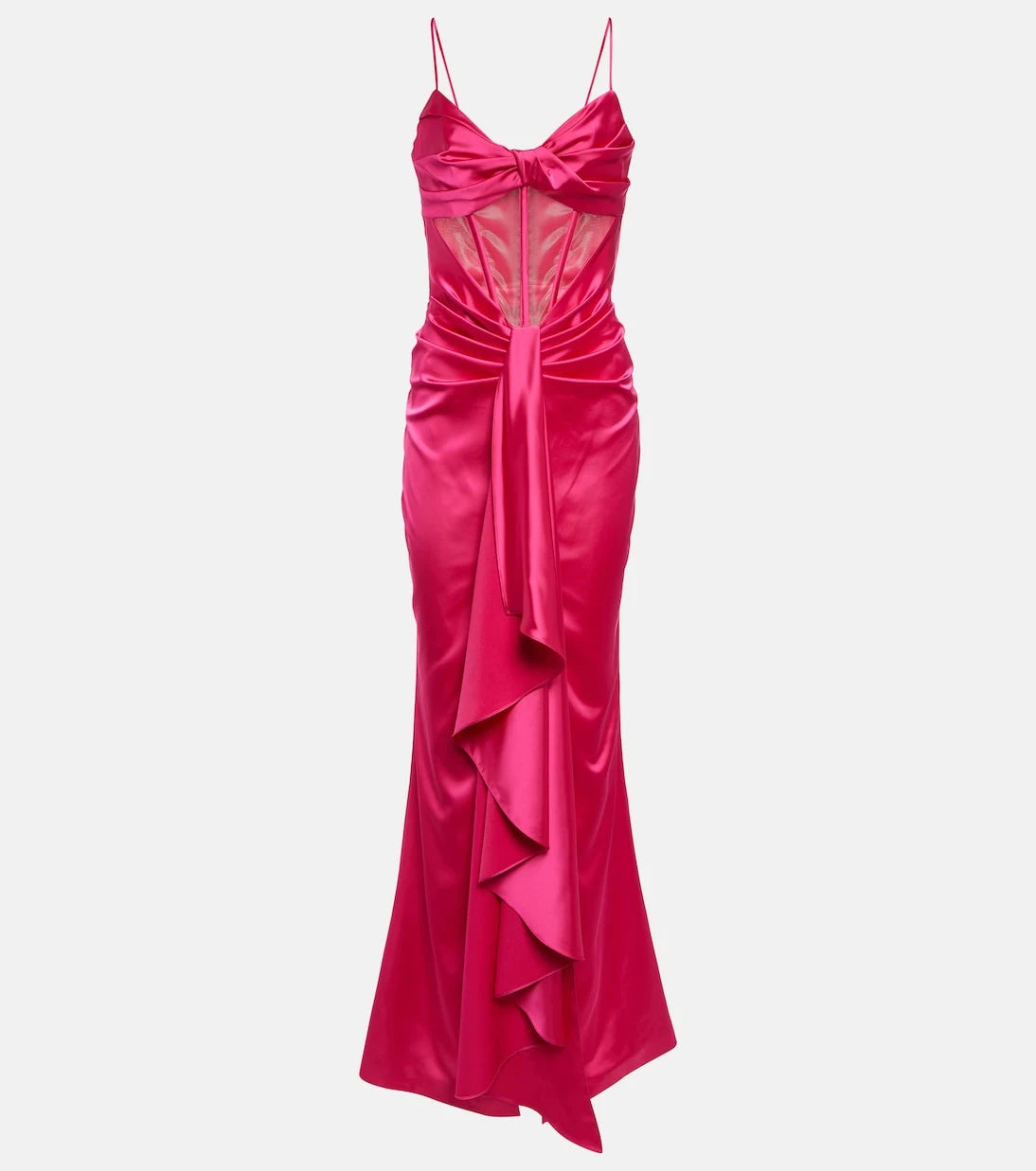 Rasario - Draped corset satin gown