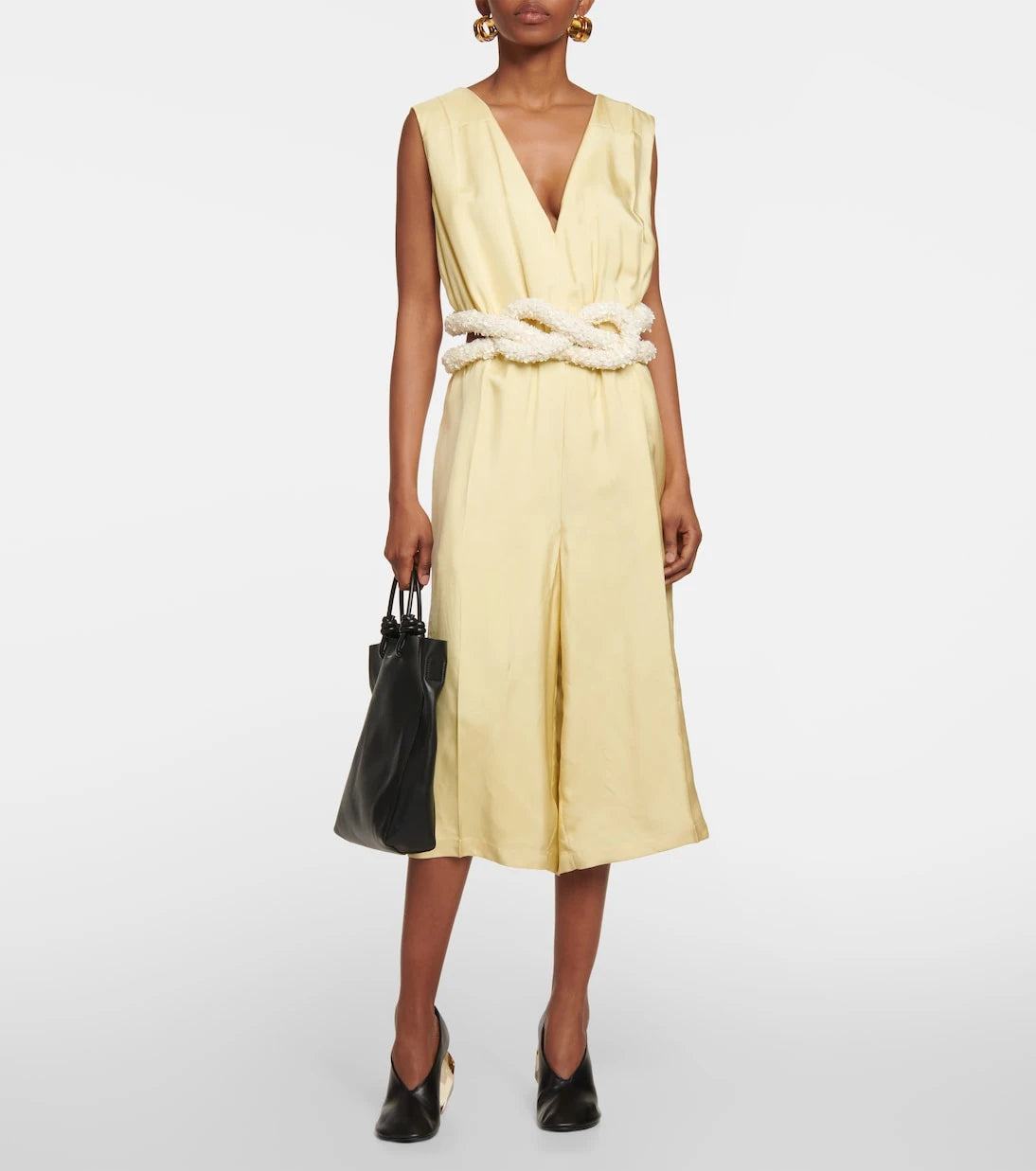 Jil Sander - Embellished satin jumpsuit