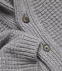 Eleventy Grey Wool-Cashmere Shawl Cardigan