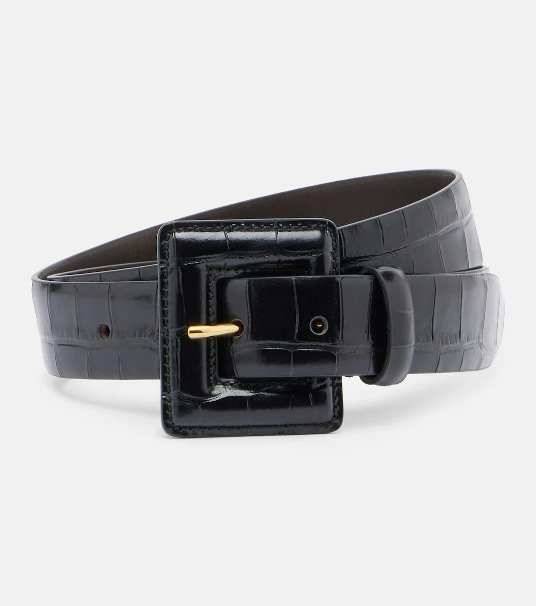 Nour Hammour - Soma croc-effect leather belt