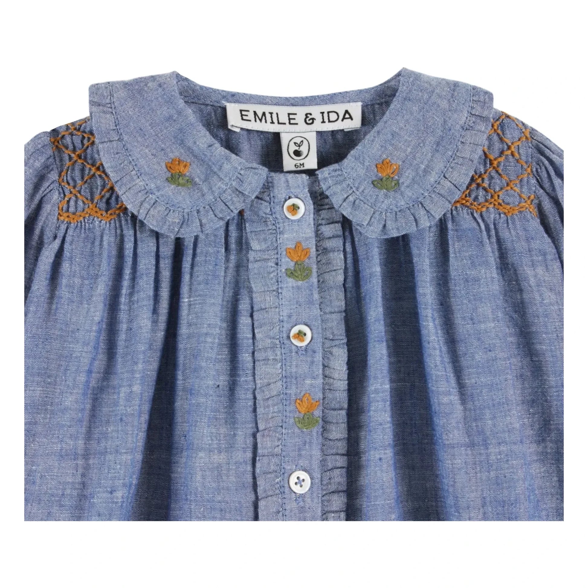 Emile et Ida - Smocked blouse | Blue