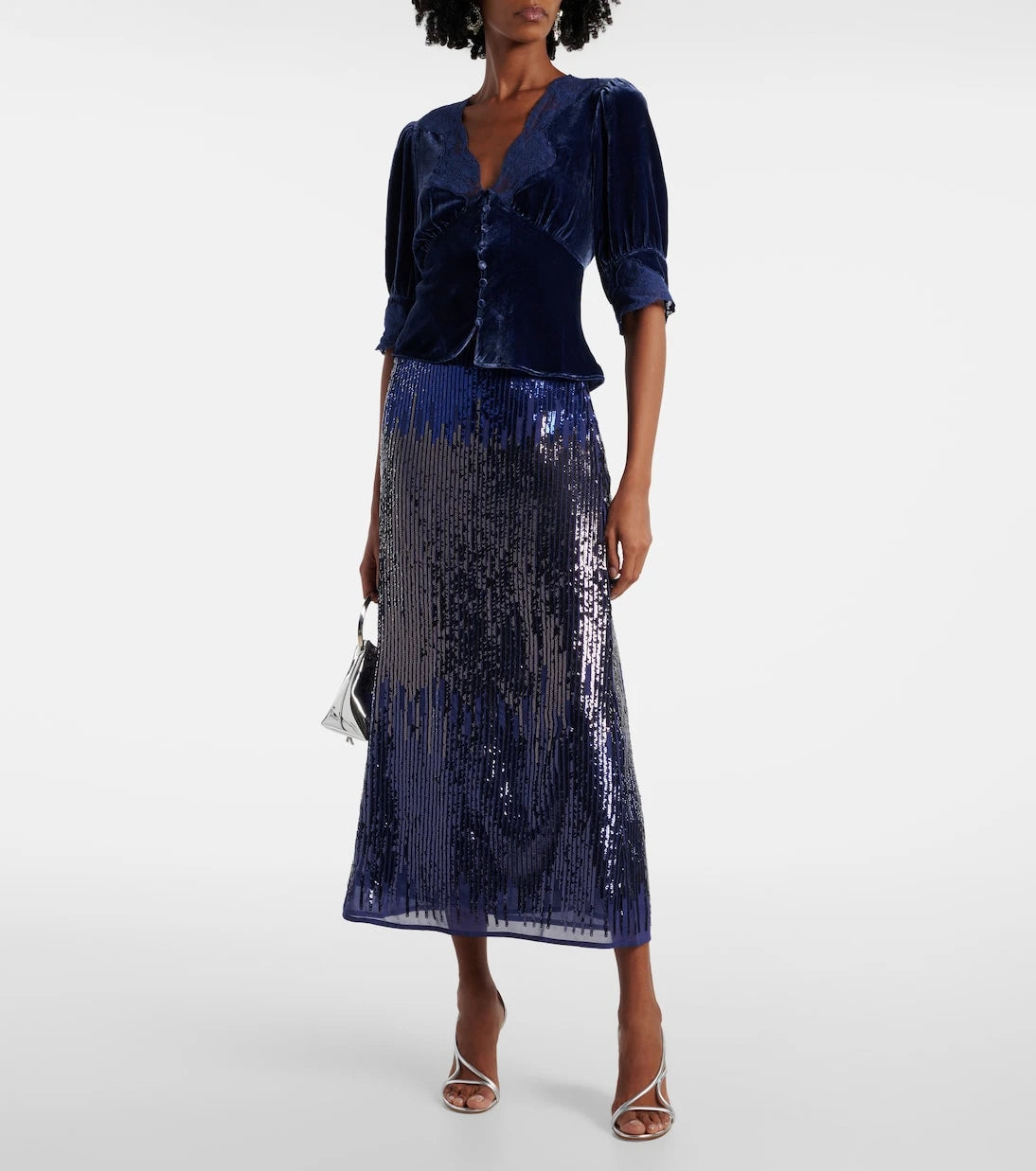 Rixo - Kelly sequined midi skirt