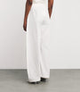 White Twill Pleated Ovalo Trousers
