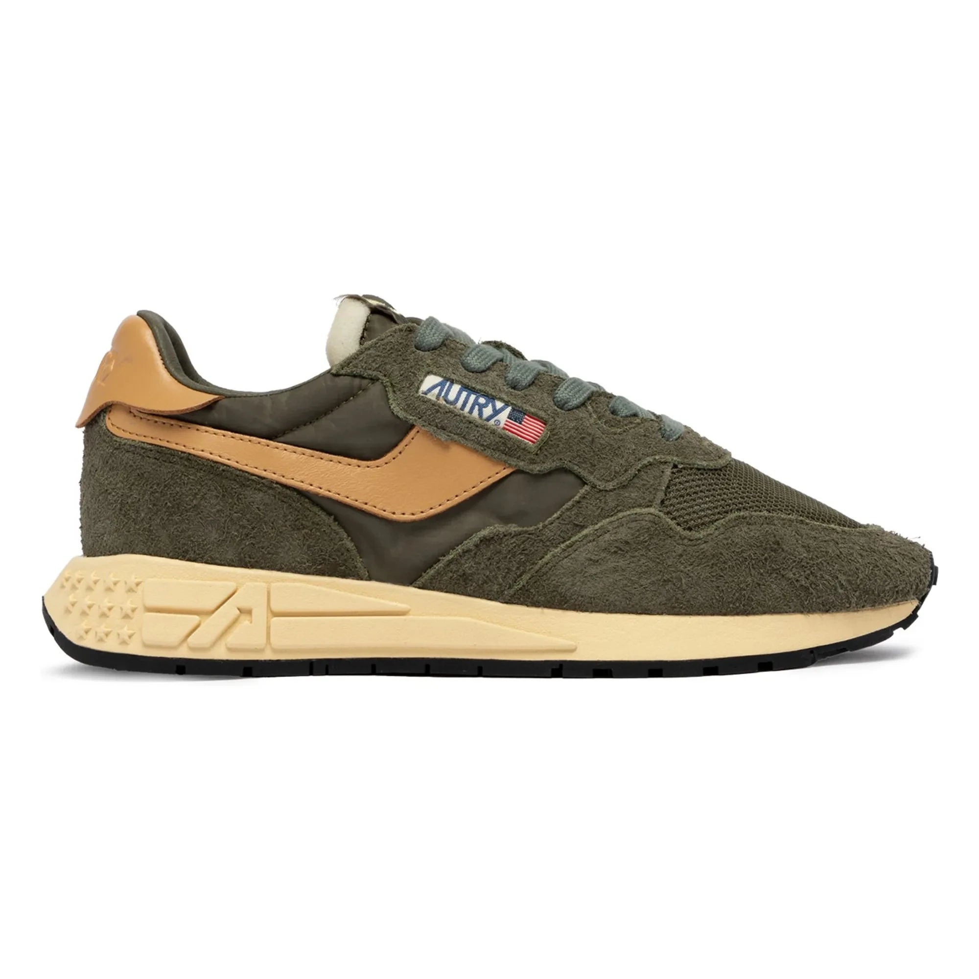 Autry - Baskets Reelwind Low Bicolore Suède | Khaki