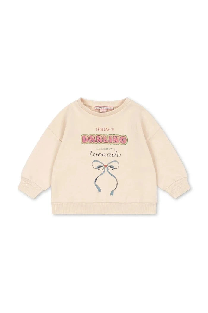 Çocuk pamuklu sweatshirt Konges Sløjd LOUPY LOU SWEAT SHIRT OCS