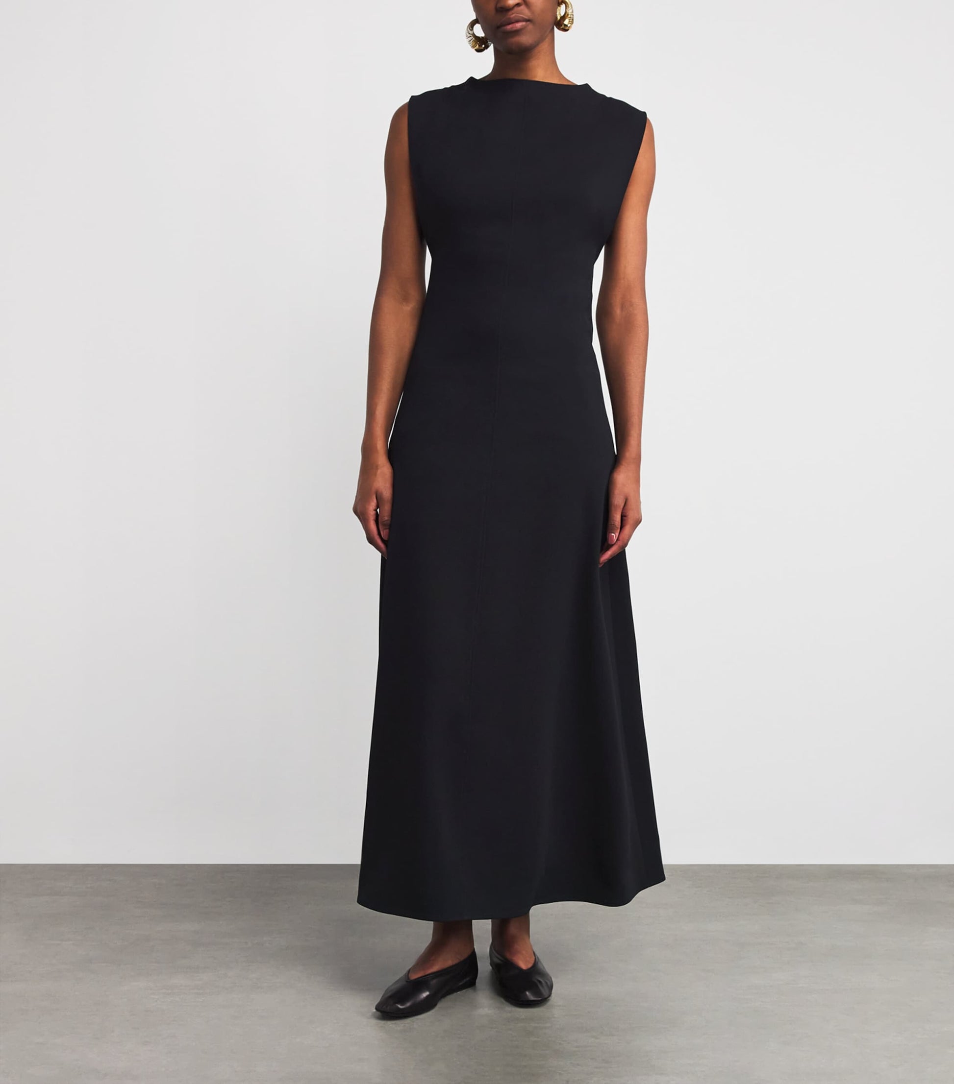 Joseph Black Neva Comfort Cady Maxi Dress