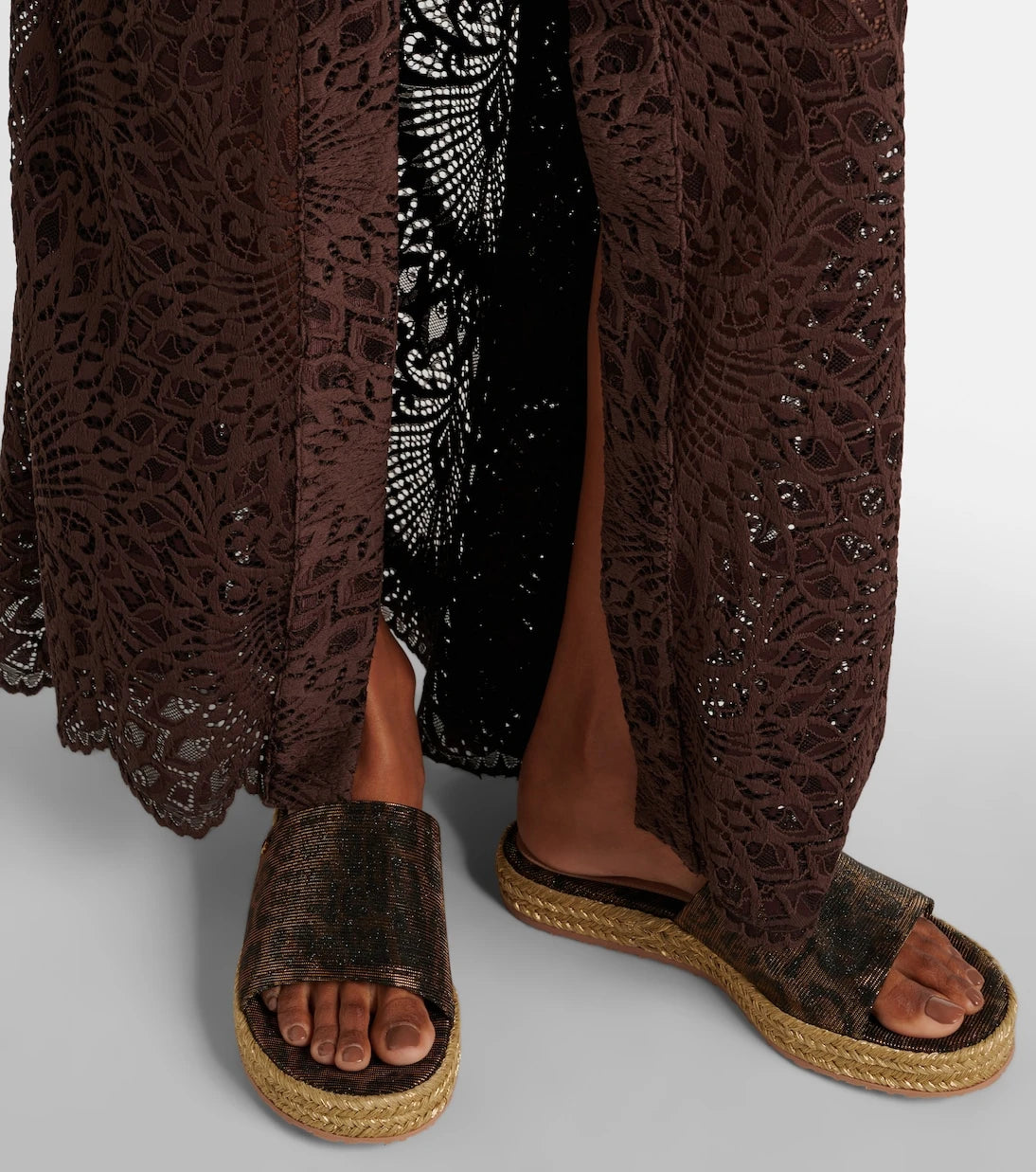 Gianvito Rossi - Leopard-print platform espadrille slides