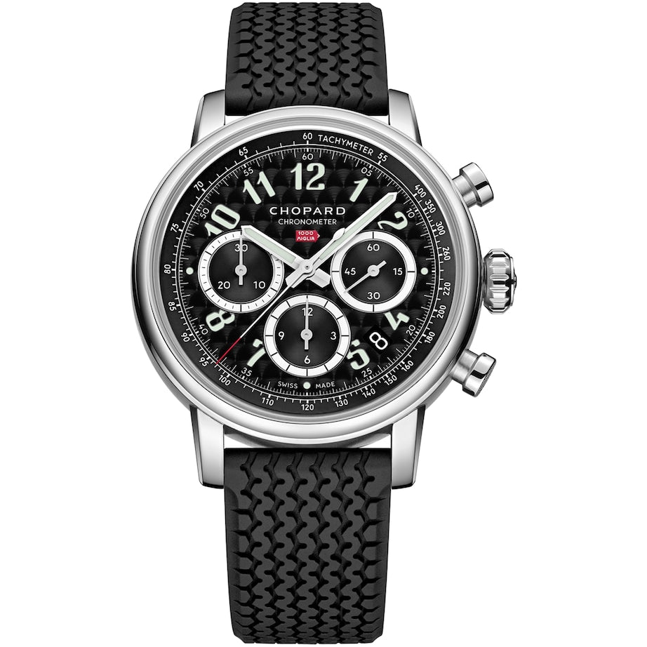 Chopard Lucent Steel Mille Miglia Chronograph Watch 40.5mm