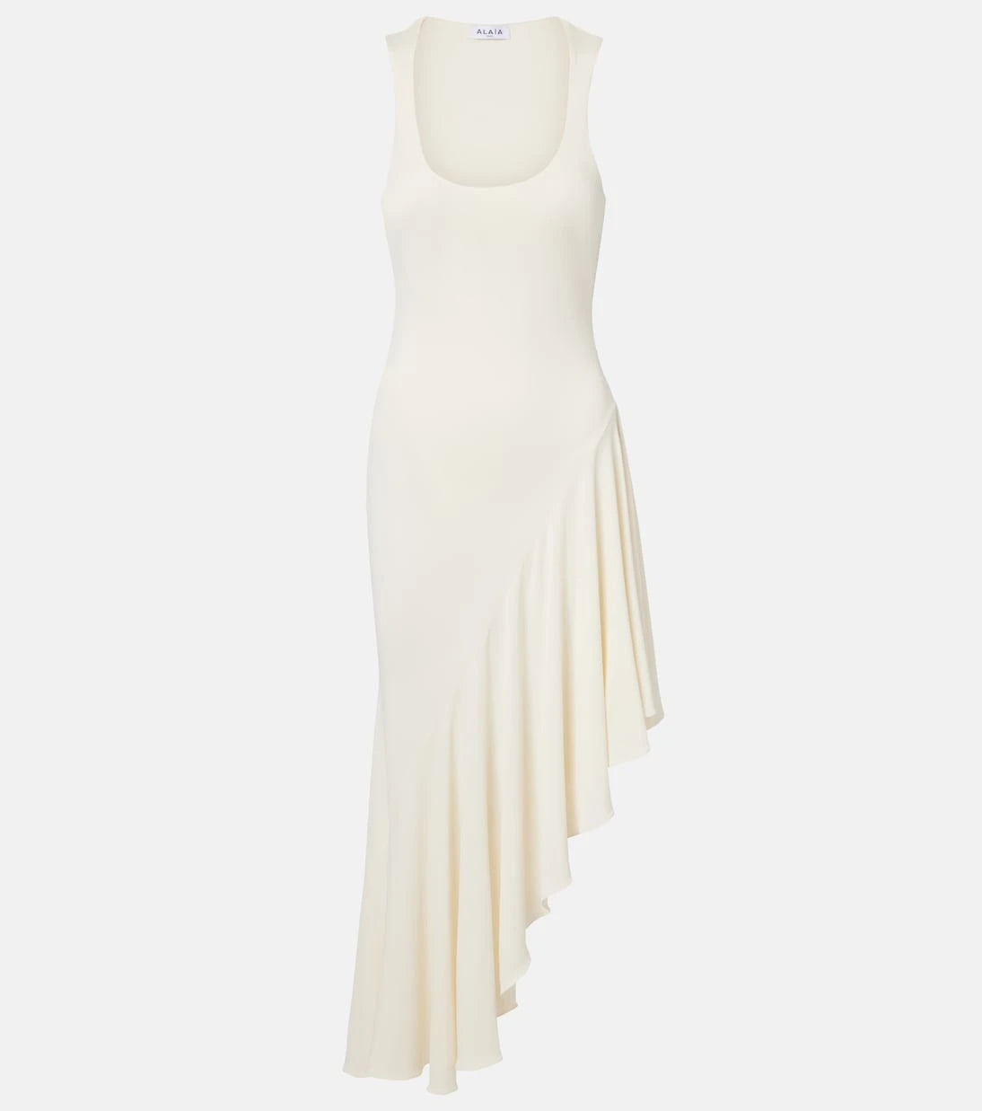 Alaïa - فستان ميدي جيرسيه غير متماثل