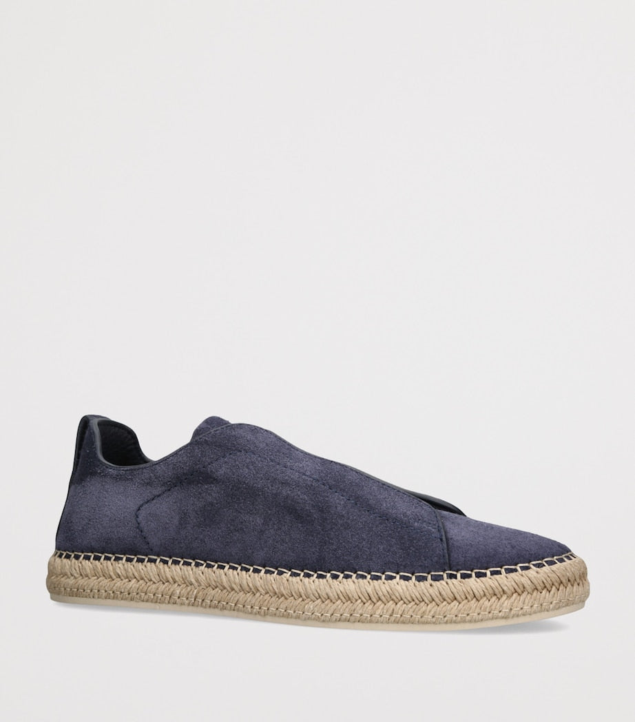 Suede Triple Stitch Espadrilles