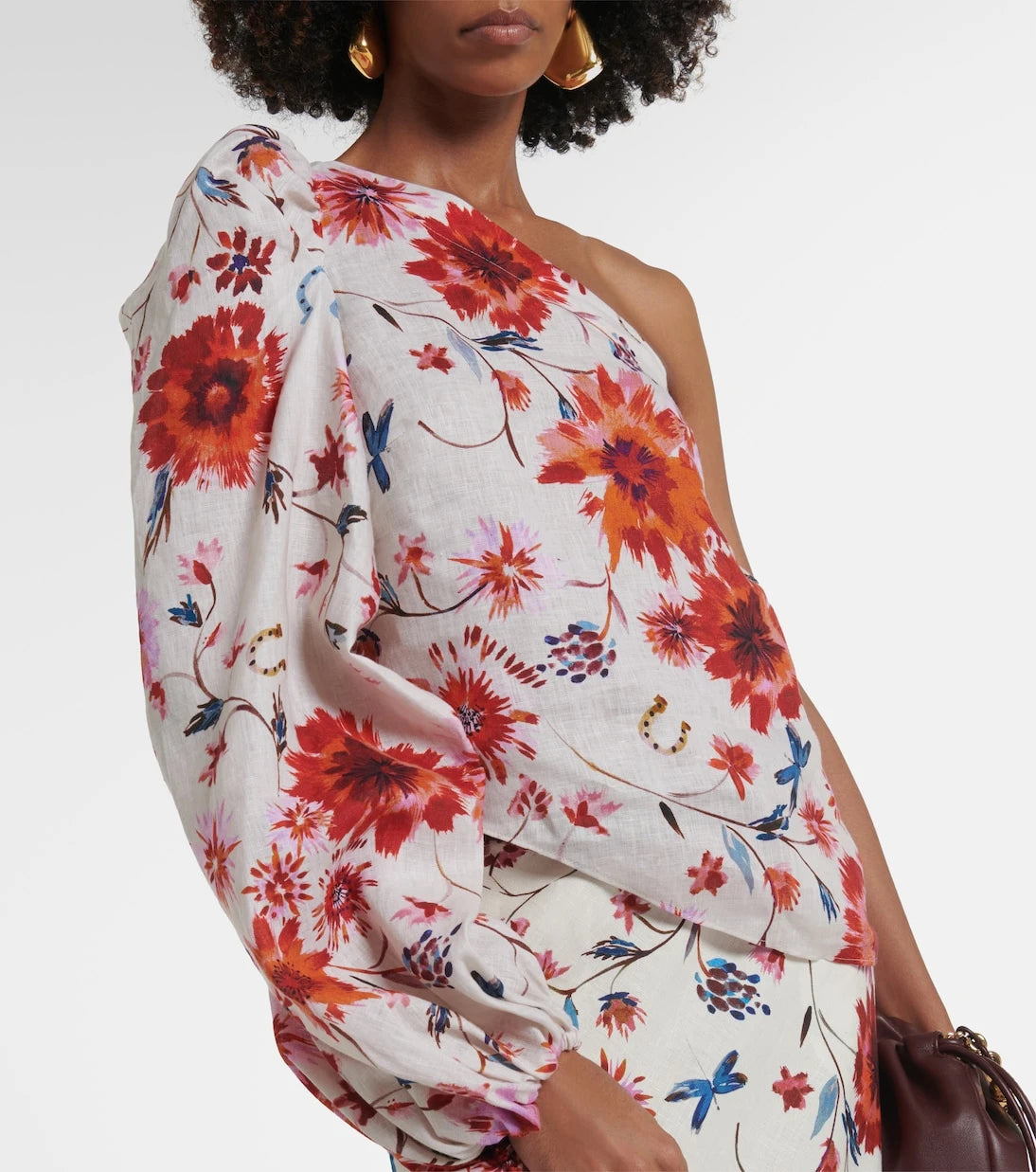 Dorothee Schumacher - Floral Ease one-shoulder linen top