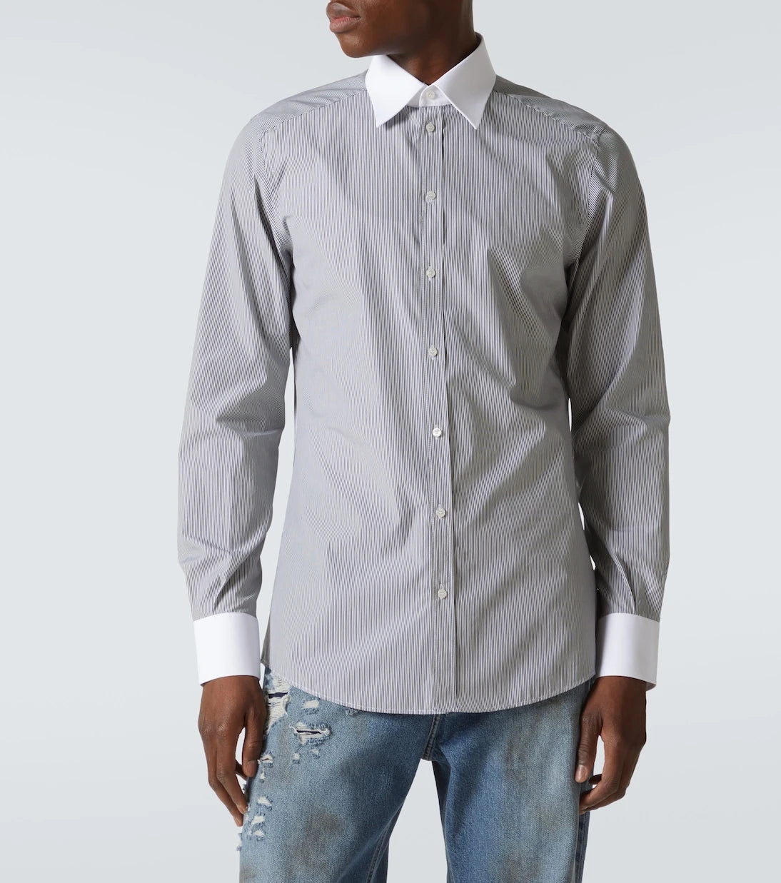 Dolce&Gabbana - Striped cotton poplin shirt