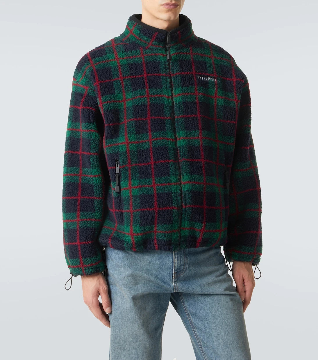 Miu Miu - Checked teddy jacket