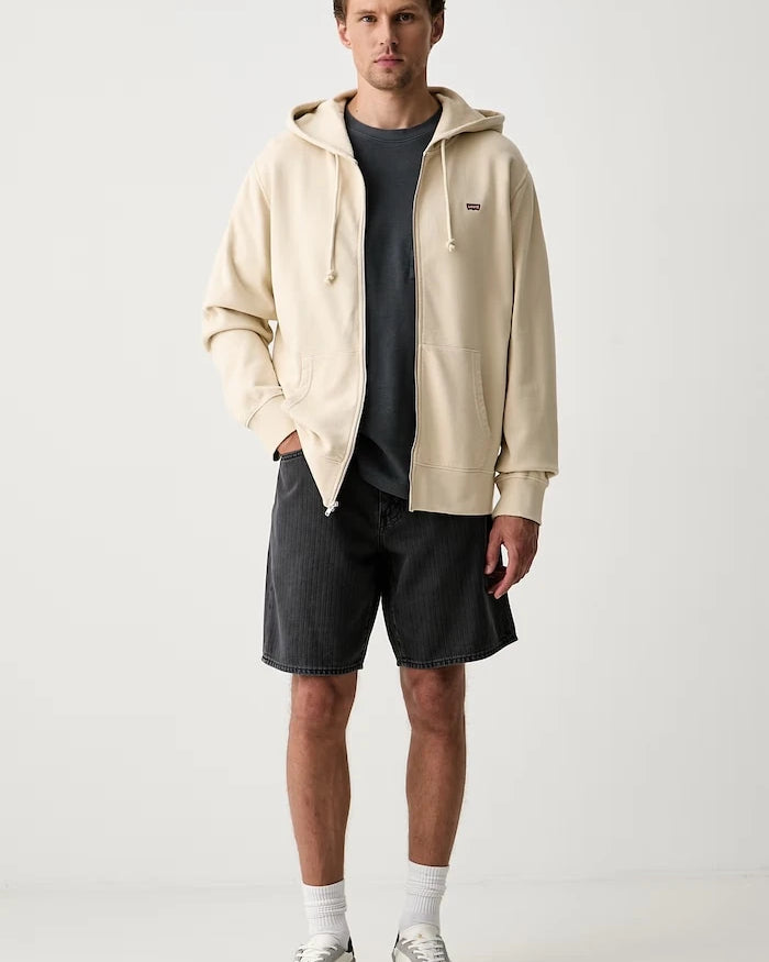 Levi's fermuarlı kapüşonlu erkek pamuklu sweatshirt THE ORIGINAL HM ZIP UP