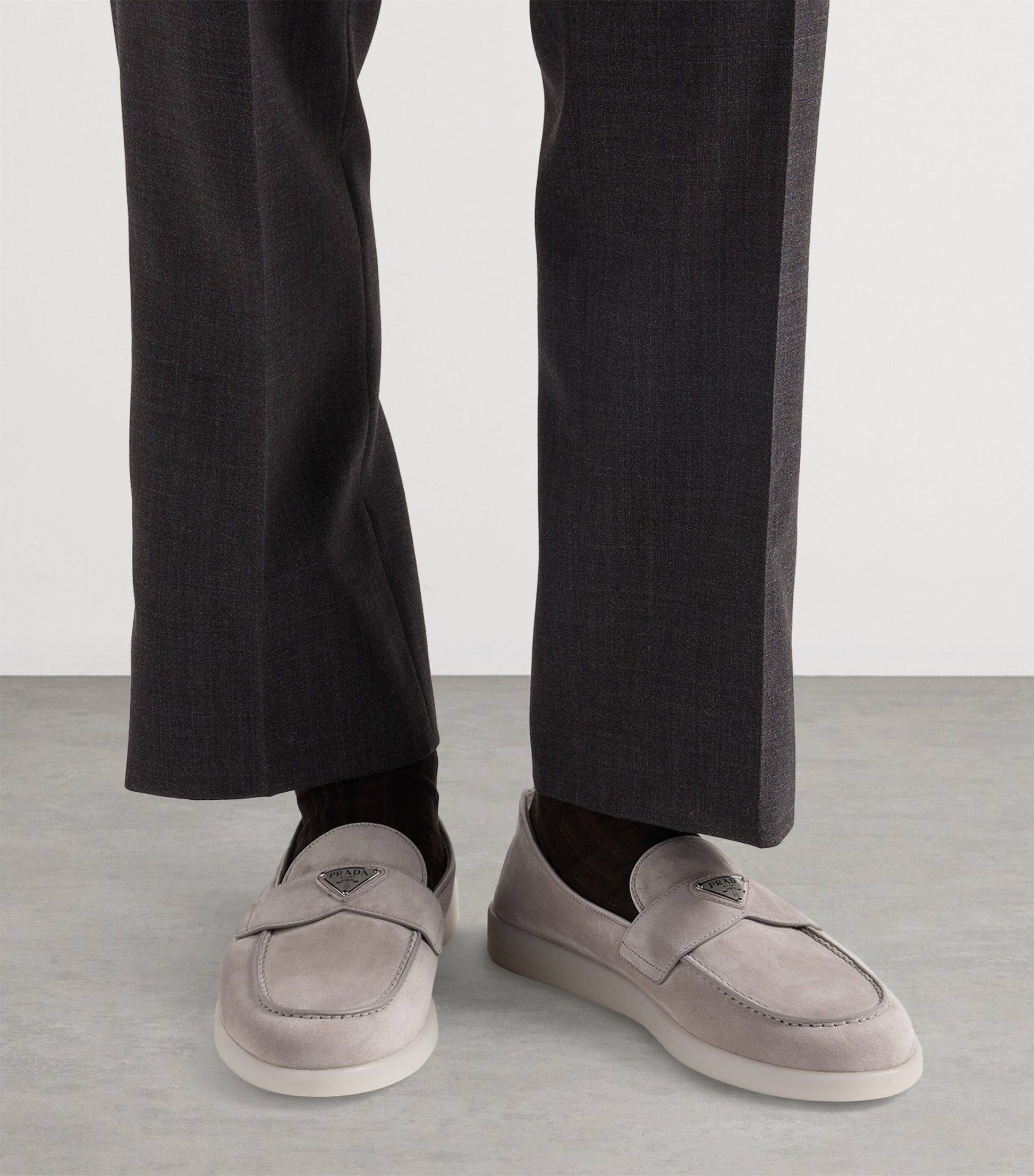 Suede Triangle Loafers