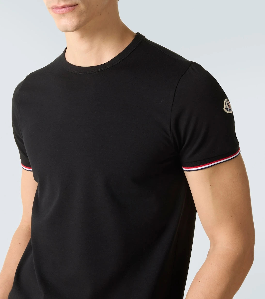 Moncler - Tricolor cotton-blend jersey T-shirt