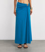 Blue Cut-Out Orbit Maxi Skirt