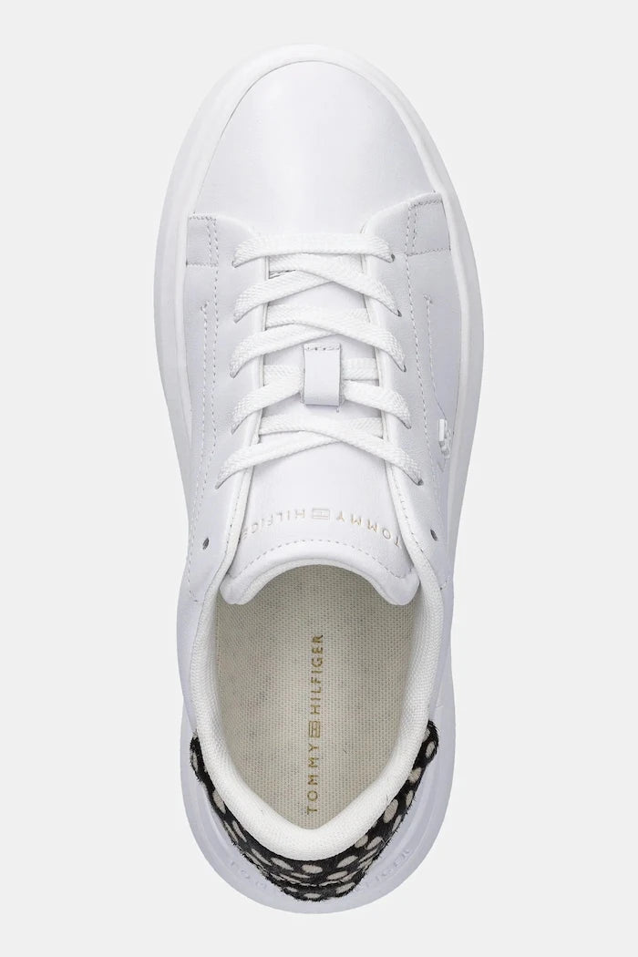 Кожени маратонки Tommy Hilfiger ANIMAL PRINT PLATFORM SNEAKER