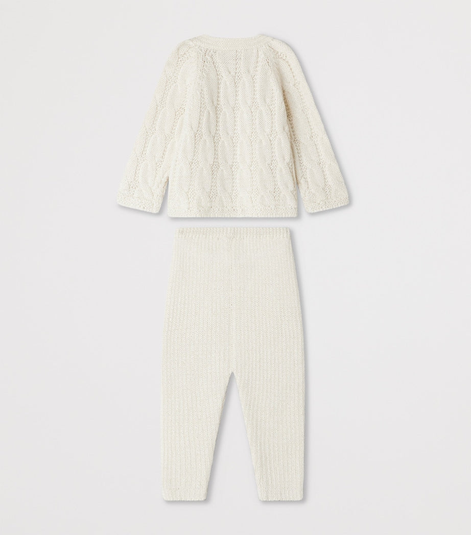 Bonpoint Alpaca Wool-Blend Cardigan and Trousers Set (1-18 Months)