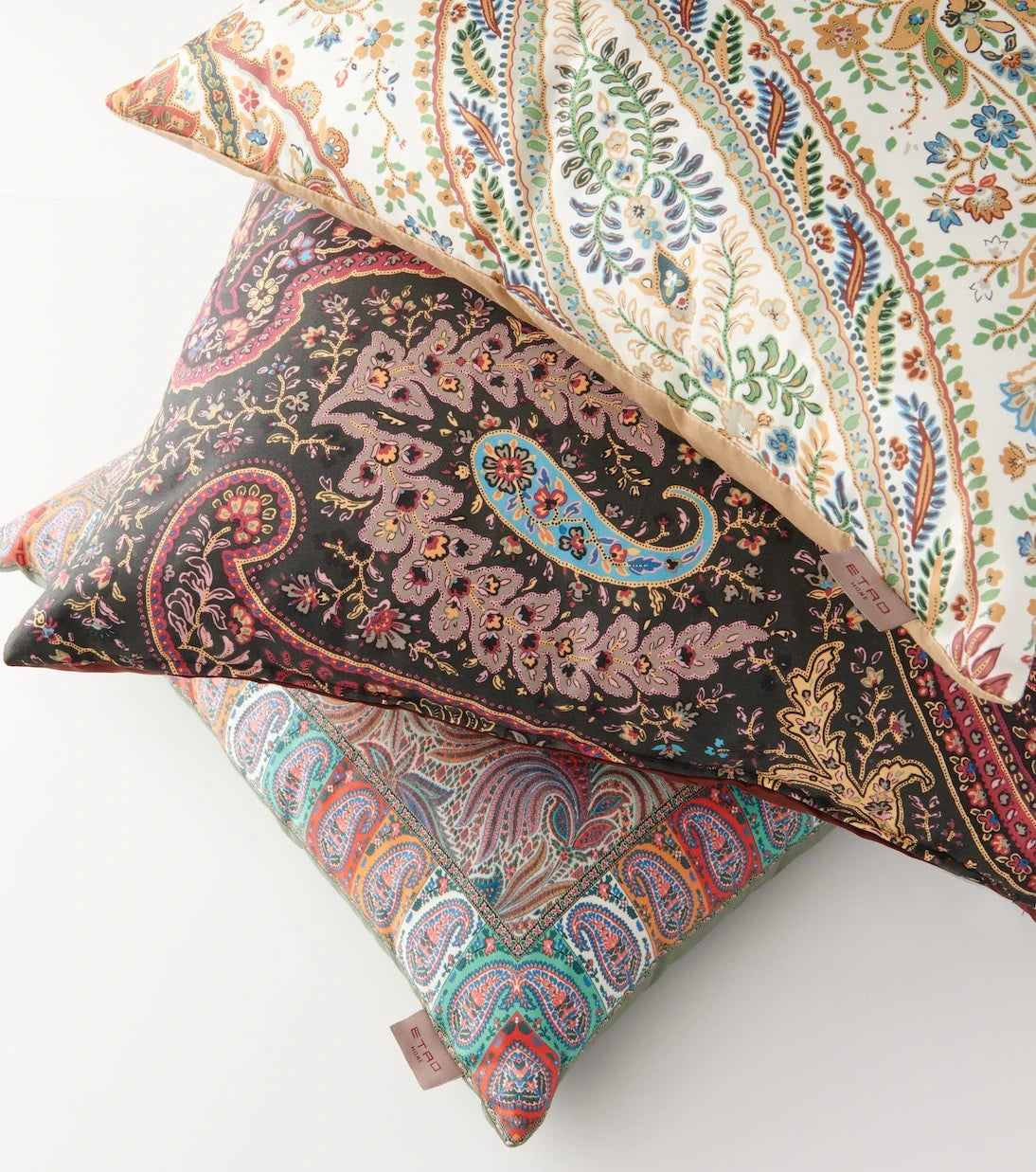 Etro - وسادة قطنية مطرزة
