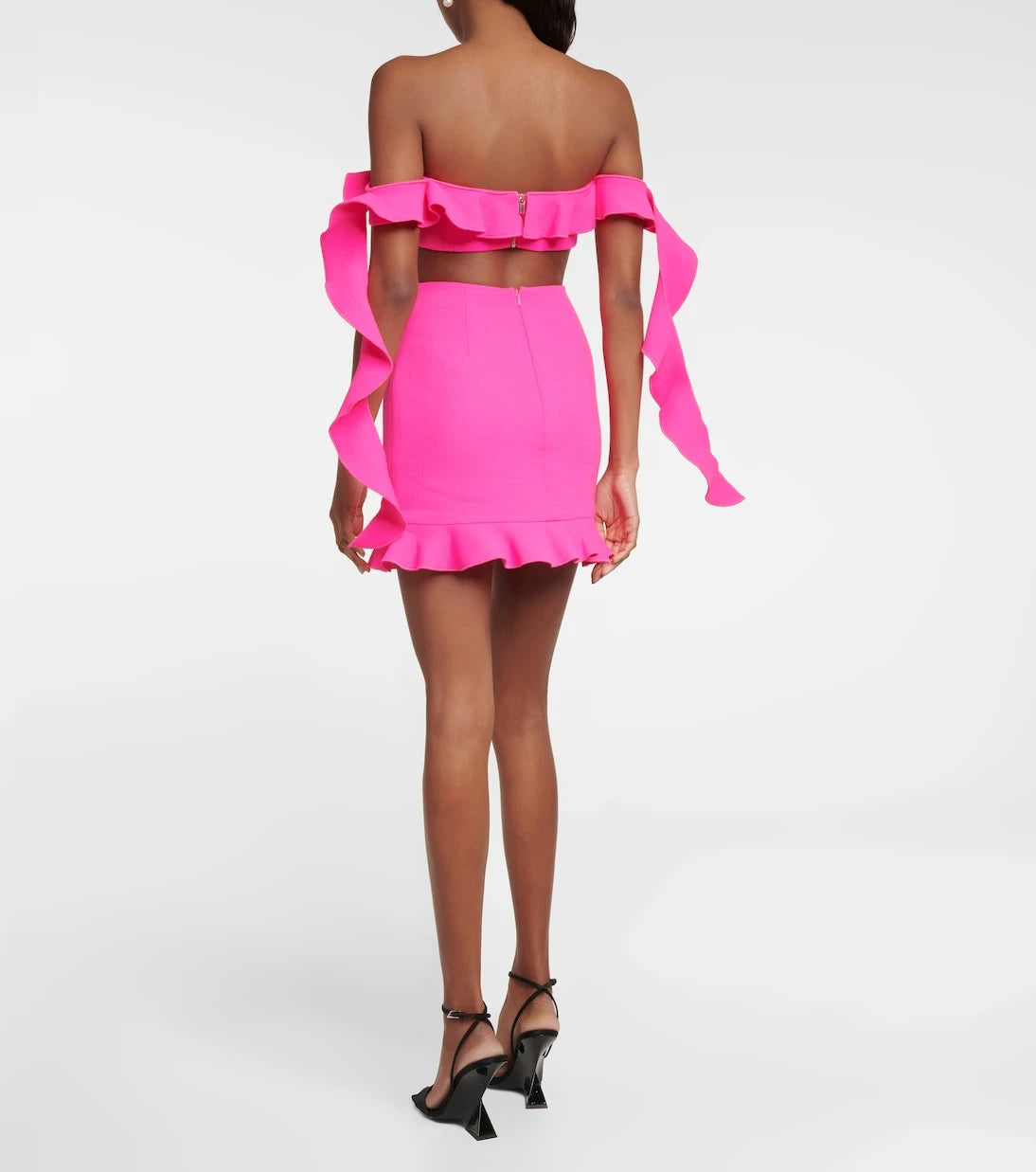 David Koma - Wool-blend miniskirt
