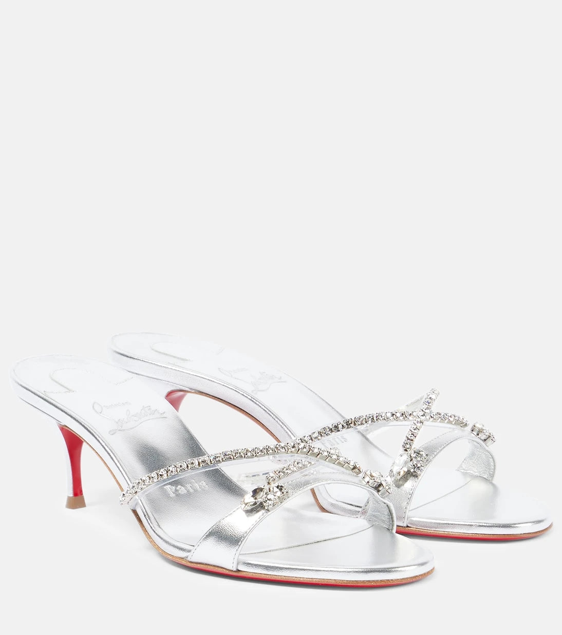Christian Louboutin - Queen 55 embellished leather sandals