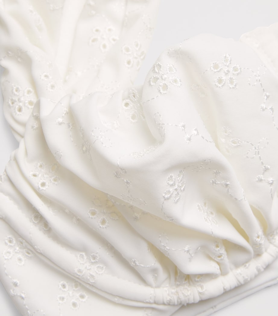 Faithfull the Brand White Broderie Anglaise Emily Bikini Top