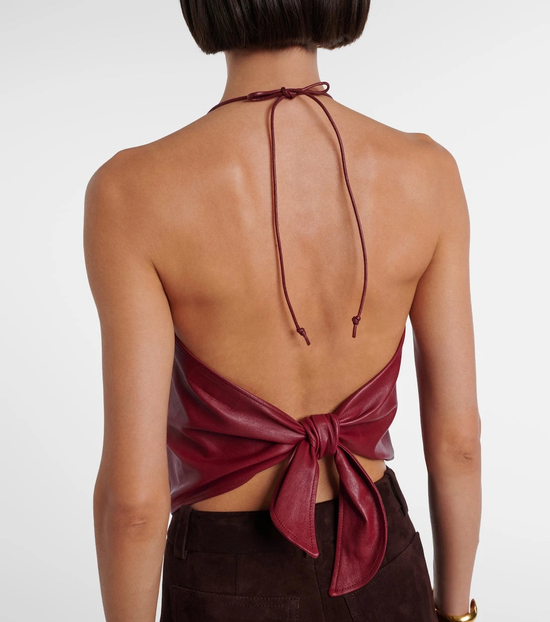 Stouls - Rosie open-back leather top