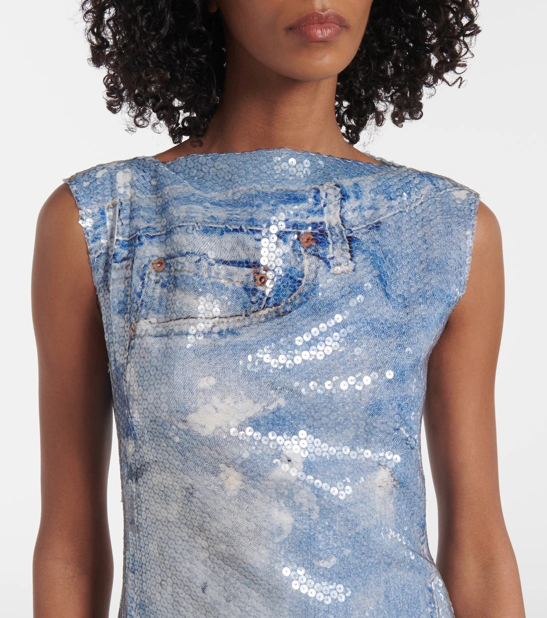 Acne Studios - Sequined printed midi dress