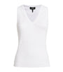 ME+EM White V-Neck Ribbed Ultimate Vest