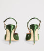 Malone Souliers Green Satin Moore Slingback Pumps 90