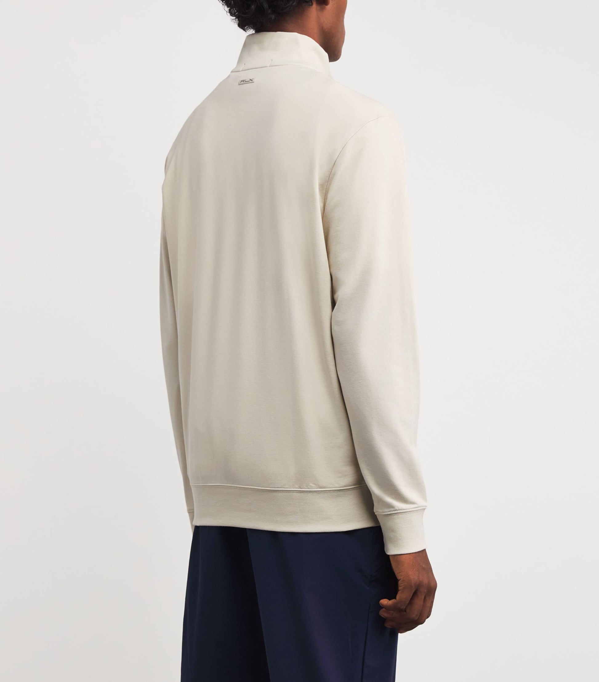 Cotton-Blend Polo Pony Quarter-Zip Sweater