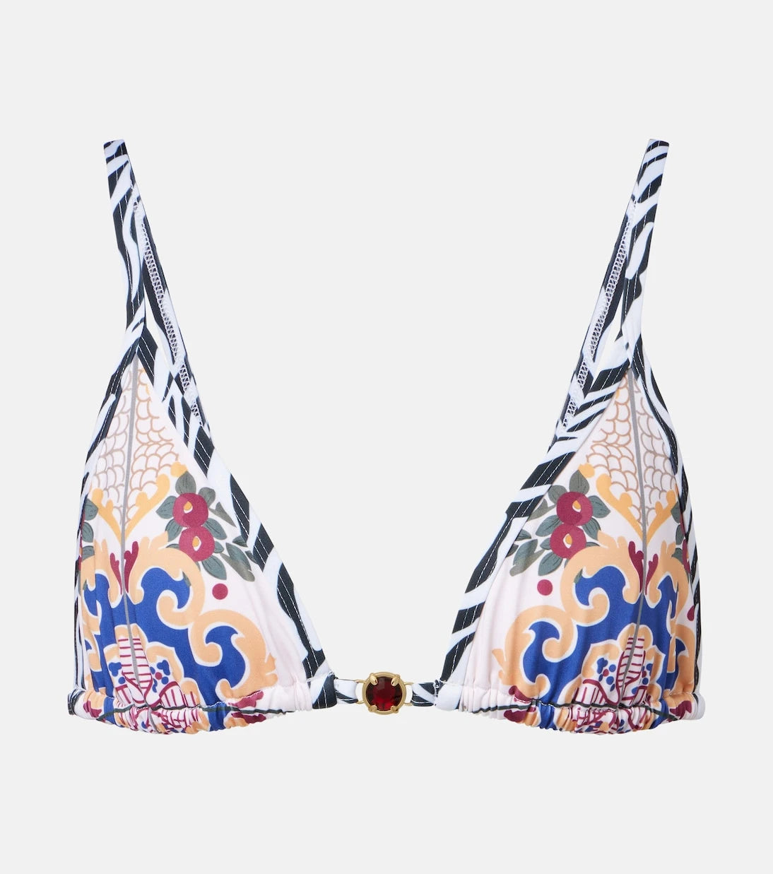 Bananhot - Pracy embellished printed bikini top