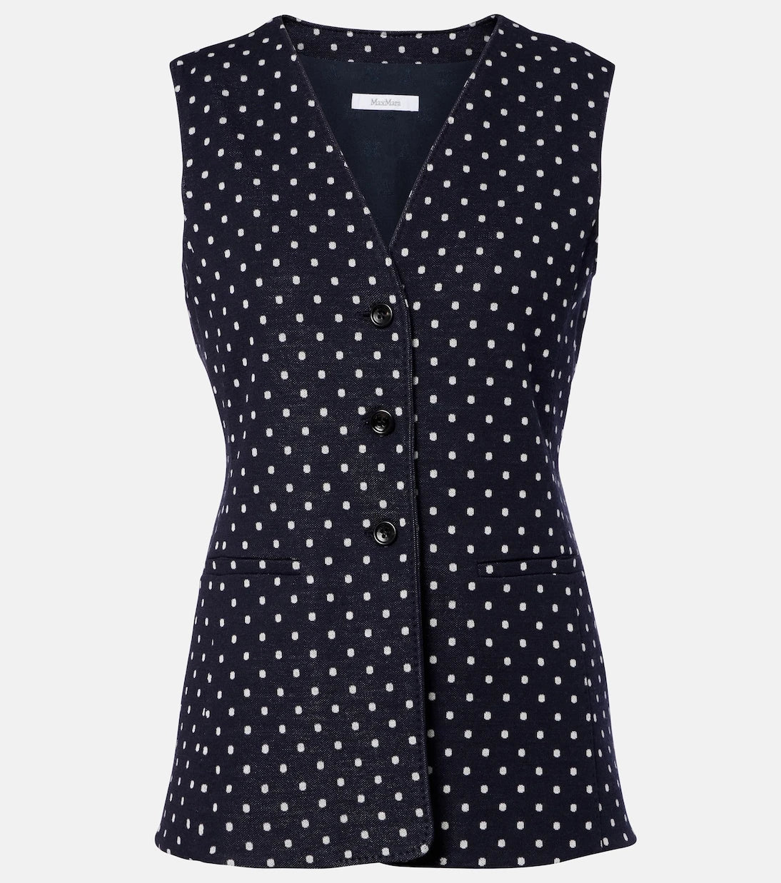 Max Mara - Polka-dot jersey vest