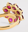 Jennifer Meyer Yellow Gold and Rubellite Flower Ring