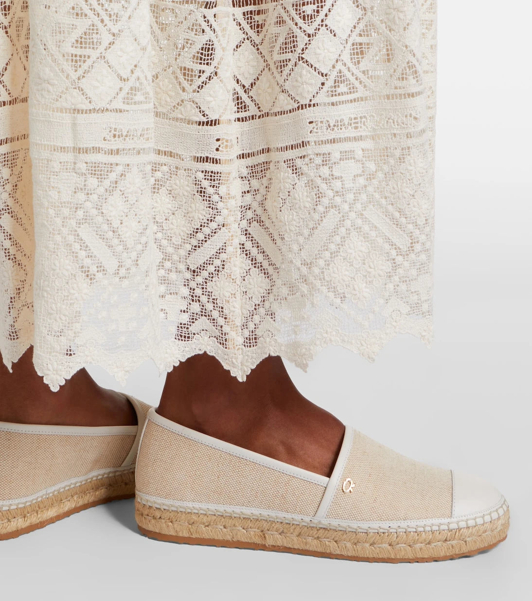 Gianvito Rossi - Leather-trimmed canvas espadrilles