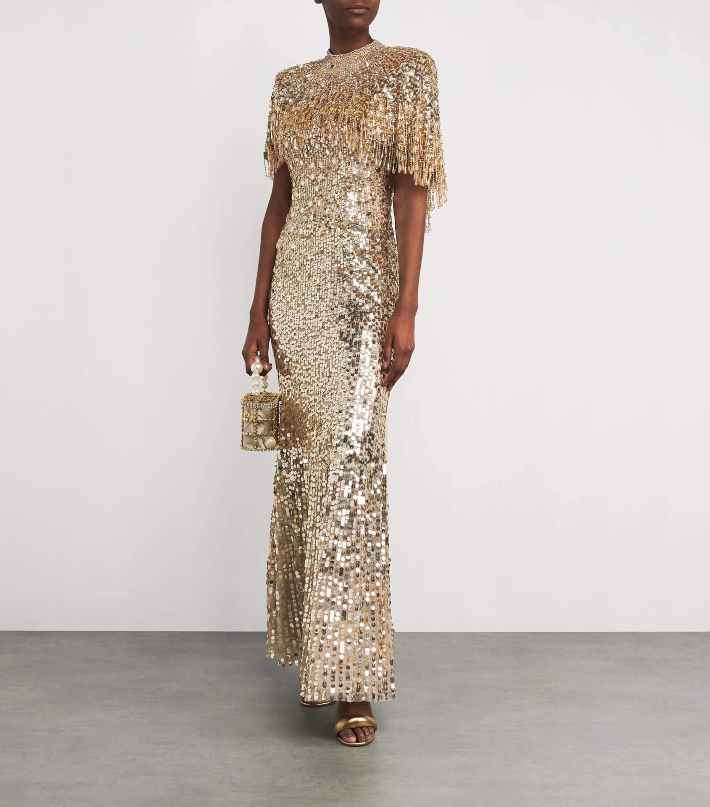 Gold Beaded Chantelle Cape